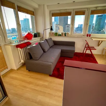 Super Red Centrum View In Town 2x Metro Fast Wifi 300 Mbs Netflix Appletv Smarttv Spotify Panorama Miasta Apartament Warszawa