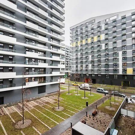 Bliska Wola Navy Blue Business Apartment Warsaw